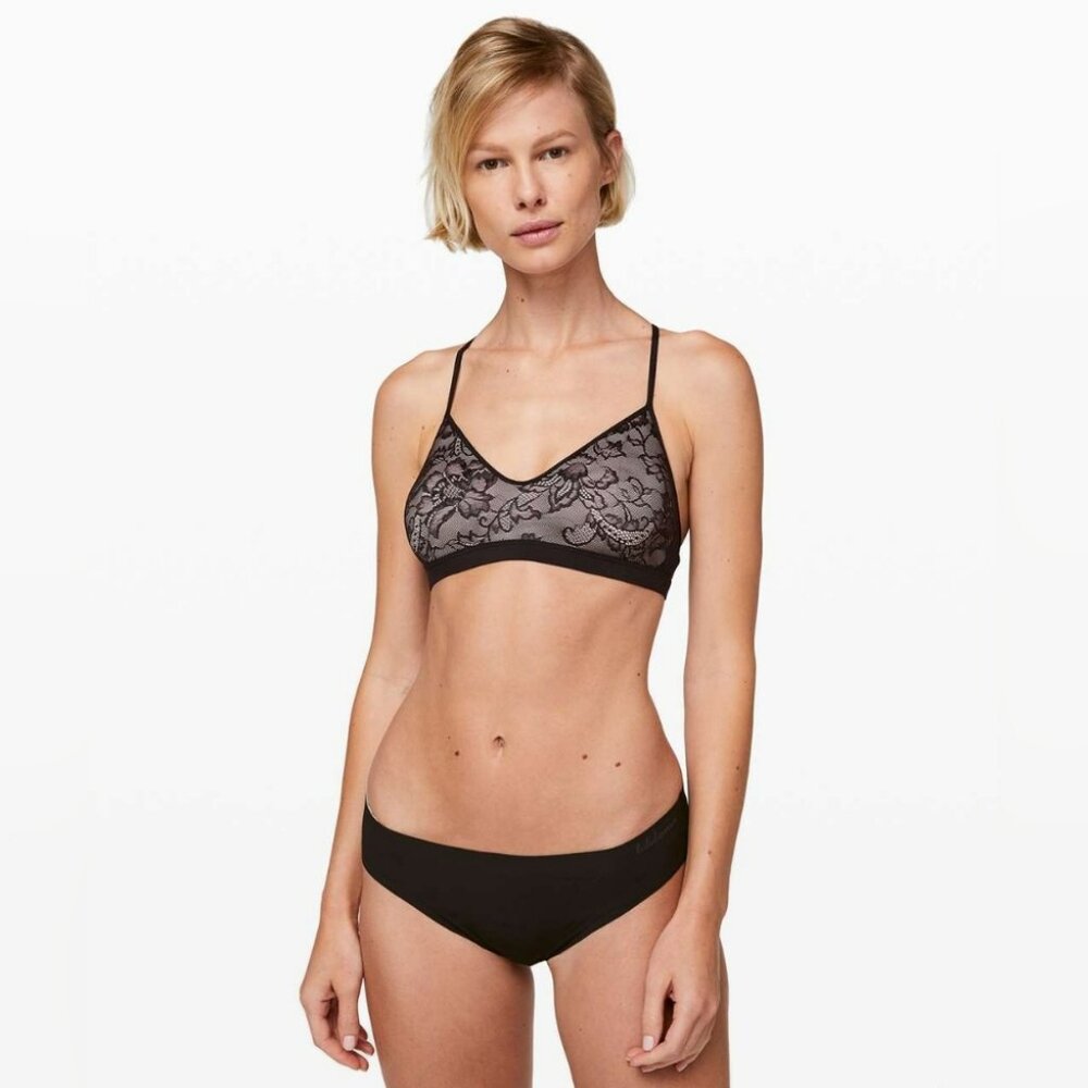 Lululemon Live In Lace Bralette Black Muse Nude Soft Light Ultralu Size XS / S